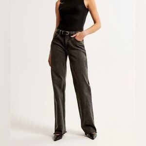 Abercrombie & Fitch Gray Women Jeans Low Rise Baggy
